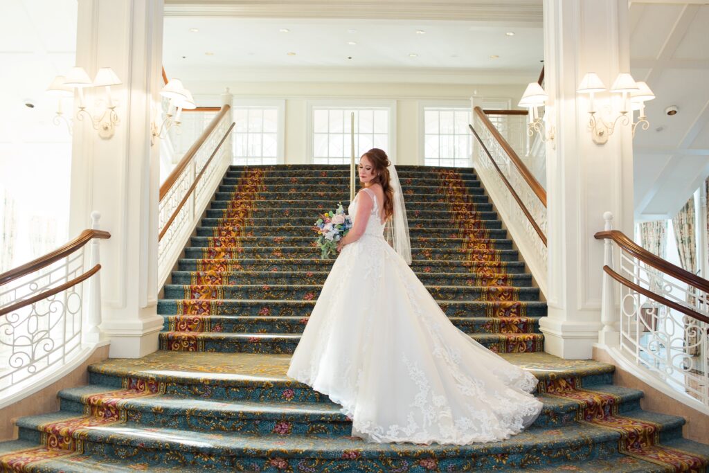 Disney's Grand Floridian Grand Staircase Bridal Portrait