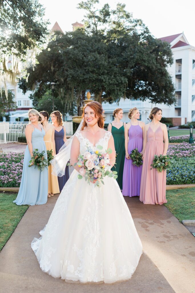 Disney Wedding Bridesmaid and Bridal Portrait