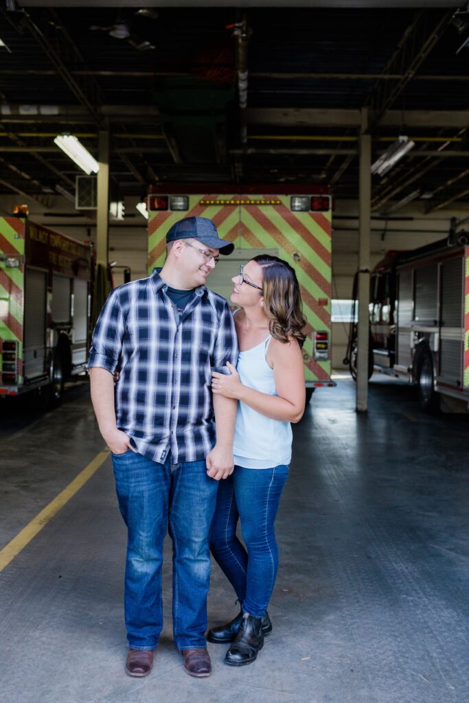 Jen and Justin Engagement Shoot in Fire Hall