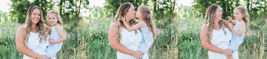 mother daughter kissing family photos 