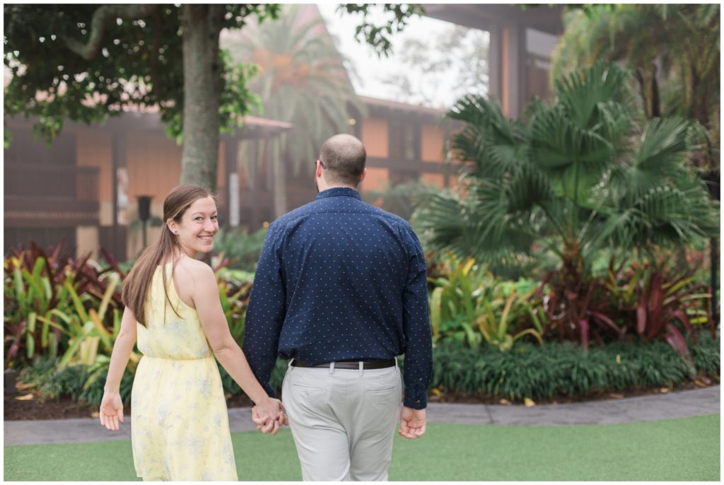Disney Polynesian resort engagement photo shoot