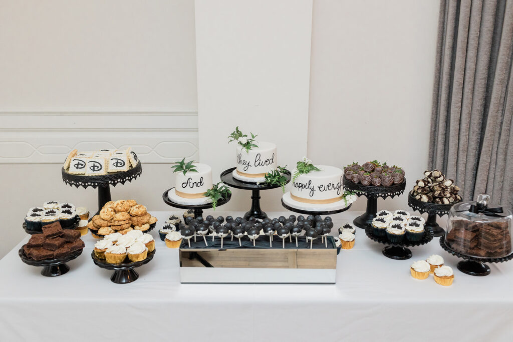 dessert table during reception at a Walper Hotel Wedding