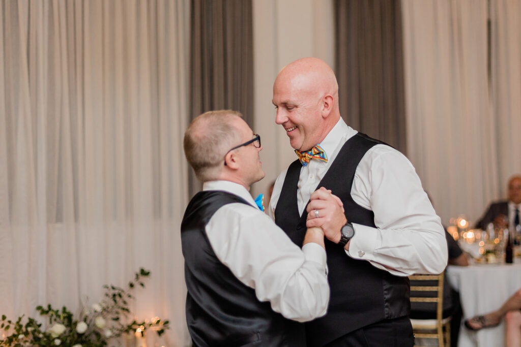 couple shared first dance at their walper hotel weddings